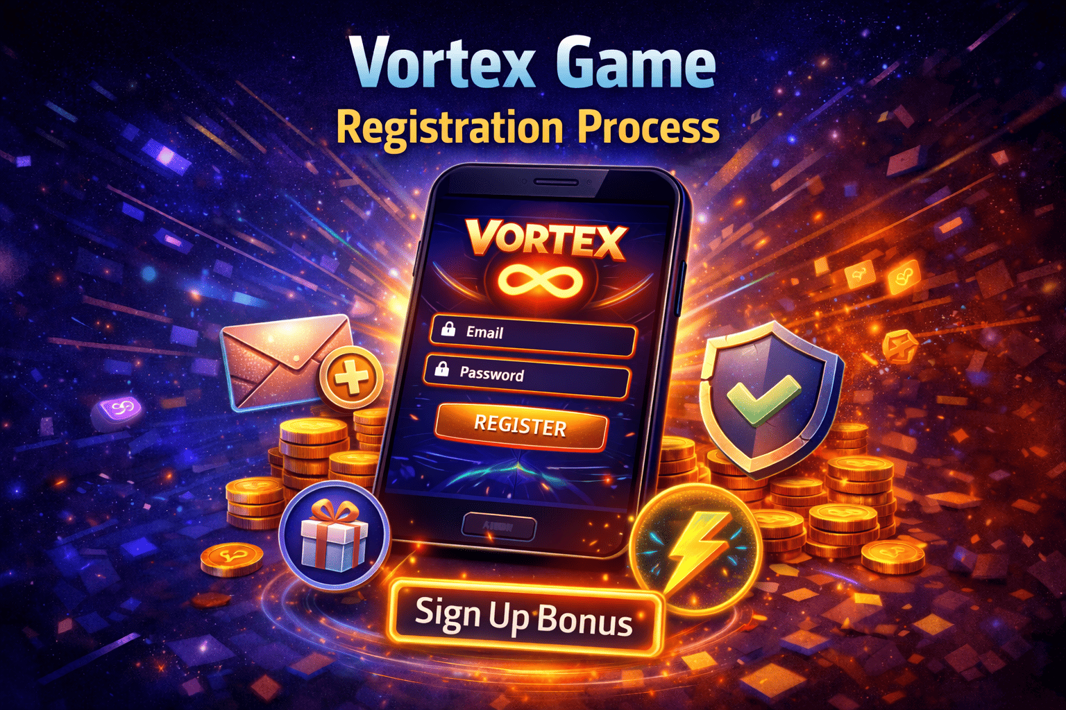 Registration process Vortex Game